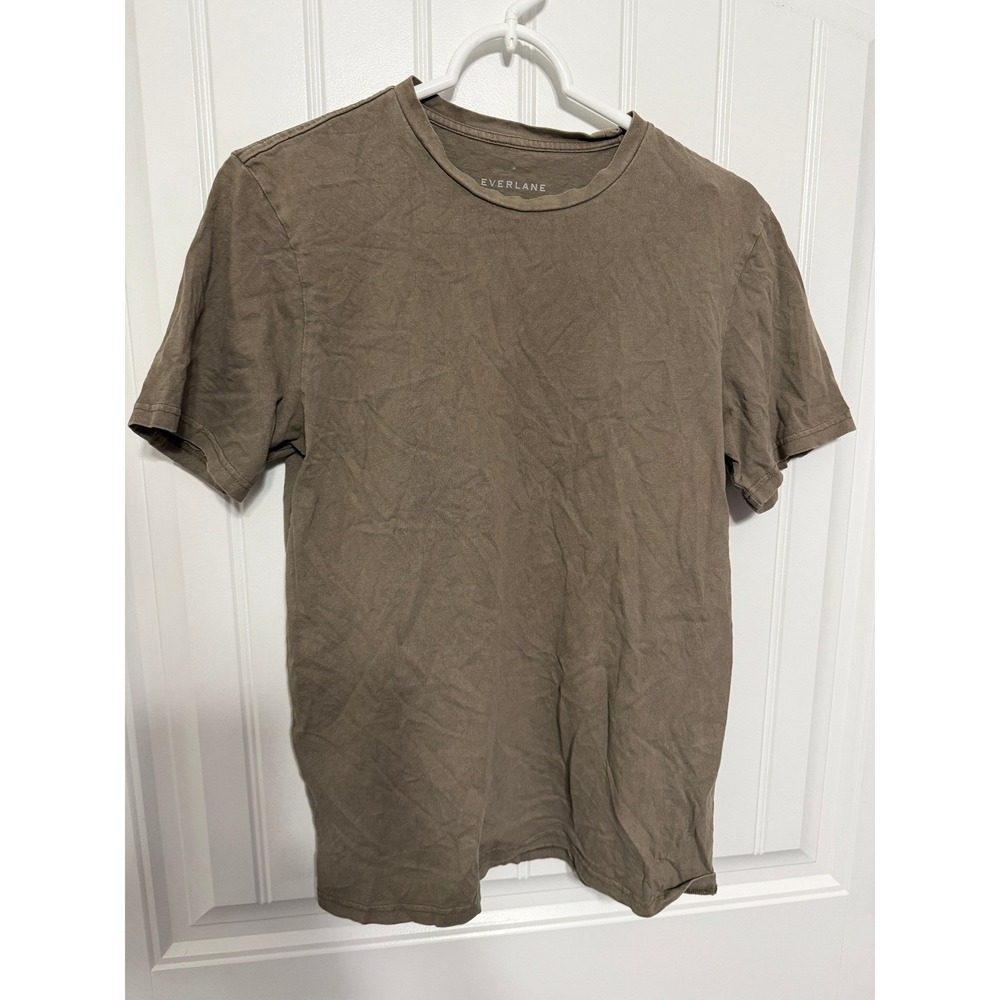 Everlane T-Shirt Mens Size Medium Brown Short Sleeve Crew Neck Basic Tee EUC